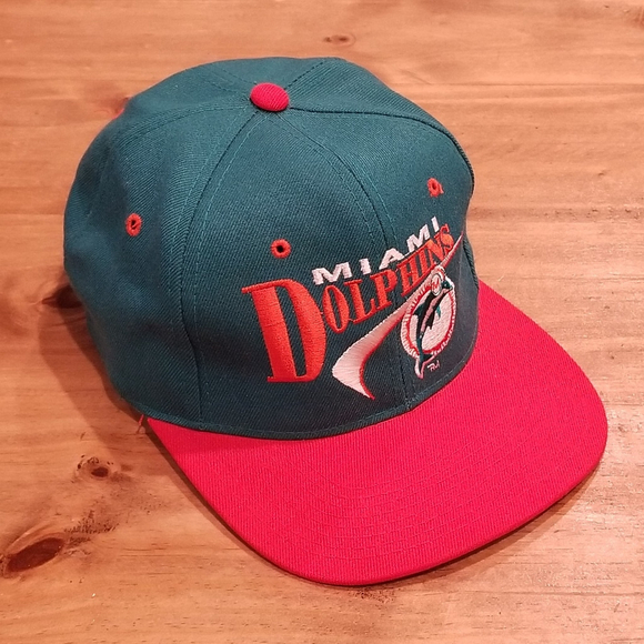 Vintage Miami Dolphins Hat Snapback Drew Pearson Wool Blend 90s NFL Football - Picture 5 of 9